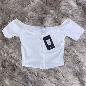 White Off-Shoulder Top